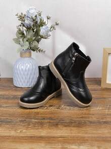 Klassische bequeme flache Stiefel für Kinder, vielseitiger britischer Stil, Herbst/Winter