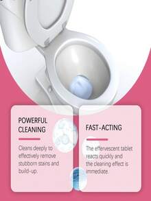 Jue-Fish Pastillas efervescentes para la limpieza del inodoro, eliminación de olores, desincrustación y limpieza del baño del hogar