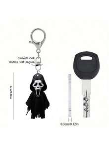 Halloween 2D Acrylic Backpack Keychain - Cute Cartoon Accessory, Suitable For Backpacks, Bags, Car Keychains And Daily Use, Pet Commemorative Pendant, The Best Choice For Couples' Gifts, The Perfect Gift For Family And Friends, Party Supplies