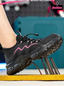 Women's Lightweight Safety Shoes, Steel Toe Shoes, Outdoor Sports Shoes, Women's Hiking Shoes, Anti-Smash, Anti-Puncture, Outdoor Work Safety Boots, Industrial Construction Warehouse Anti-Collision Work Labor Protection Shoes
