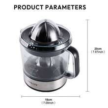 SOKANY 623D Home Electric Juicer With Fruit & Vegetable Separation Function, Orange Juicer. 45W High Power, 700ml Large Capacity. 96% Juice Extraction Rate. Made Of Stainless Steel, Compact And Portable. Suitable For Various Fruits Like Kiwi, Orange, Lemon, Grape, Grapefruit, Etc. Ideal For Home, Office And Camping Use.