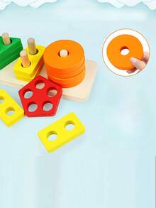 Juguetes de madera para clasificar y apilar, juguetes de madera para niños pequeños y preescolares, juguetes educativos, reconocimiento de colores y formas, rompecabezas de aprendizaje, regalos de Navidad y Pascua