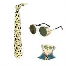 Kento Nanami Cosplay Glasses Tie Anime Cosplay Leopard Print Tie With Glasses