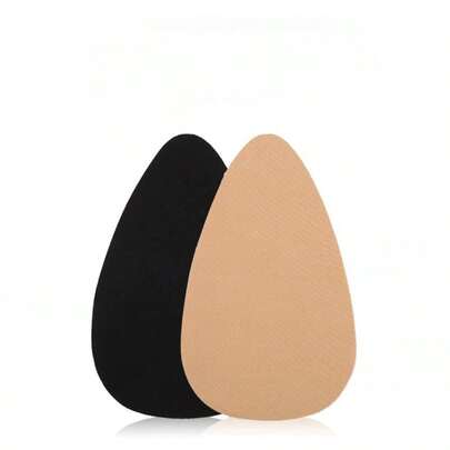 2pcs Invisible Silicone Strapless Bra Lift Tape, Nude/Black, Suitable For B-E Cup Sizes