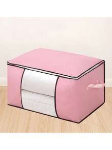 1 pièce/2 pièces/3 pièces/4 pièces/5 pièces Grands sacs de rangement, 4 paquets de bacs de rangement pour vêtements pliables, organisateurs de placard, contenants de rangement avec poignées durables en tissu épais pour couvertures, couettes, vêtements, literie 90 L, sac de rangement pour vêtements et couettes à grande capacité avec fenêtre transparente (disponible en plusieurs couleurs) - Noir - Voir 6