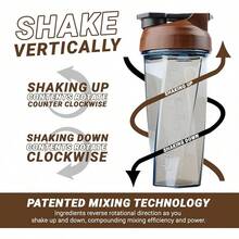 HELIMIX 2.0 Vortex Blender Shaker Bottle Holds Upto 28oz |   No Blending Ball Or Whisk |   USA Made |   Portable Pre Workout Whey Protein Drink Shaker Cup |   Mixes Cocktails Smoothies Shakes |   Top Rack - 濃縮咖啡 - 查看 4