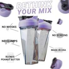 HELIMIX 2.0 Vortex Blender Shaker Bottle Holds Upto 28oz |   No Blending Ball Or Whisk |   USA Made |   Portable Pre Workout Whey Protein Drink Shaker Cup |   Mixes Cocktails Smoothies Shakes |   Top Rack - 紫丁香 - 查看 2