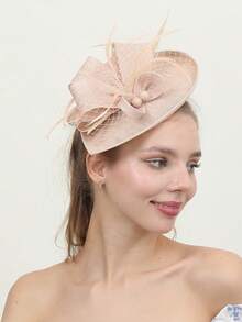 1pc Halloween Headwear Fascinator Headband Clip Hair Accessories For Women Kentucky Headwear Derby Pillbox Hat For Artificial Feathers Cocktail Wedding Tea Party Hat, Autumn, Top Hat, Rave, Bride To Be, Tiny Hats, Mini Fascinator, Mini Top Hat , Mini Cap, Gifts