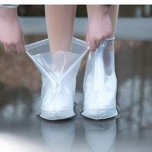 Cubrecalzado impermeable y grueso, cubrecalzado antideslizante para lluvia para mujeres, cubrecalzado de botas de lluvia grueso y resistente al desgaste de PVC para hombres