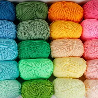 1/3 件 4 股腈纶蓬松纱线，50 克/条，混色钩针纱线，钩针，牛奶状纱线，DIY 手工，钩针纱线，玩偶纱线，创意钩针服装，帽子，围巾，毛毯