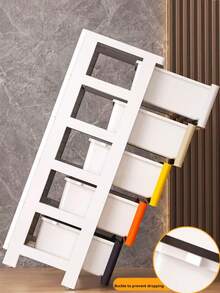 1pc Multi-Layer Drawer Storage Rack, Multi-Functional Storage Cabinet, Movable With Pulleys, Plastic Material, Used For Toy Storage, Home Storage Box, Bedside Table, Living Room Decoration, Bedroom, Bathroom Storage, Kitchen Use - Multicolor - View 10