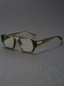 1 Cặp kính thời trang cổ điển unisex, gọng đôi, không độ, đa năng dùng hàng ngày và làm phụ kiện, thích hợp cho buổi hẹn hò ngày Valentine. - Trong sáng - Xem 11