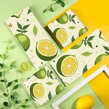 2/4 Paños de cocina con estampado de limón, paños de microfibra súper absorbentes y modernos, paños de té para cocinar y hornear, trapos de limpieza, toallas de mano, muy suaves y absorbentes, decoración de cocina, regalos para vecinos, madres, cumpleaños, inauguración de la casa para amigos, artículos esenciales de cocina, necesidades diarias