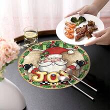 2 buc/4 buc/6 buc suporturi de pahare din silicon cu model Moș Crăciun, decor pentru casă, cadou de Crăciun, decorațiuni de Crăciun, potrivite pentru masă, cafenea, toate anotimpurile, covorașe lavabile, decor pentru cameră, suporturi, covorașe de scurgere, covorașe pentru masă de bucătărie, decor pentru petreceri de interior și exterior, decor pentru casă, cadou ideal