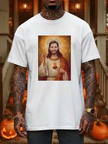 Customized Photo T-Shirt, Personalized T-Shirt For Boyfriend/Girlfriend, Gift T-Shirt For Boyfriend, Customized Photo Face T-Shirt, Halloween Gift, Funny And Interesting Boyfriend Gift, Customized Retro Photo T-Shirt, Back To School, Oktoberfest, Saudi National Day, Halloween, Gift For Boyfriend/Husband, Valentine's Day Gift, Customized Men's T-Shirt Suitable For Friend Group Customization, Suitable For Daily Wear/Wedding Party/Company Gathering/Family Gathering, Holiday Gift, Mother's Day, Father's Day, Anniversary