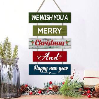 5 Pieces Christmas Wall Decoration Listing Wooden Wall Decoration Plate Winter Christmas Decoration Fireplace Farmhouse Doors And Windows Holiday Decoration Home Decor Christmas Decorations Room Decor