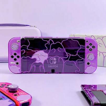 Nintendo Switch OLED Transparent Protective Case, Supports Docking, Kickstand, Compatible With Nintendo Switch 2 Console