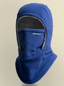 Unisex Pullover Hat With Face Mask, Outdoor Windproof Warm Thermal Lined Neck Cover, Solid Color, Autumn/Winter - A - View 7