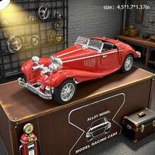 1 pieza Nuevo modelo de coche vintage 2025 - Material totalmente metálico - Juguete decorativo - Figura decorativa para el hogar - Ornamento de escritorio - Coche de juguete - Coleccionable - Automóvil retro - Regalo perfecto para cumpleaños, Navidad, Halloween