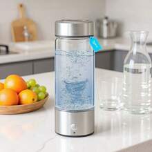 2025 New Hydrogen Water Bottle, Hydrogen Water Bottle Generator, 3-Min Rapid Electrolysis, PEM Technology Water Ionizer, 15.22oz Portable Hydrogen Water Generator For Office, Daily Drinking, Travel Exercise Home, And Gifts (Silver Lid) - Đen PRO - Xem 4