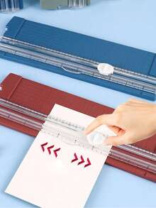 Cortador de papel pequeno multifuncional A4, guilhotina portátil, cortador de papel bidirecional para escritório