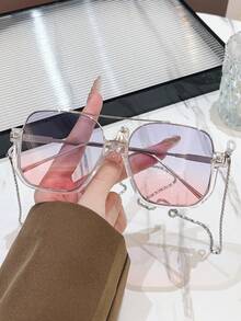 Transparent Frame Blue Powder Film