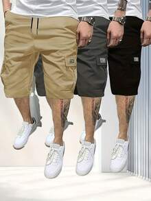 Men's Casual Printed Cargo Pants, Suitable For Outdoor Fitness, Hiking And Jogging - Brown - View 9