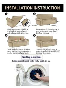 1pc Luxurious Velvet Sofa Cover, Elegant & Luxury, Anti-Slip, Dust-Proof, Scratch-Resistant, Suitable For All Seasons, Bedroom, Living Room And Study - Beige - View 8