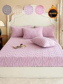 1pc Taffeta Fitted Sheet, Bedding, Bed Cover, Fitted Sheet, Mattress Protector, Solid Color Fitted Sheet, Available In Multiple Colors, Comfortable & Warm Mattress Pad, Minimalist Style Home Textile, Soft Anti-Pilling Bed Cover, Skin-Friendly Fitted Sheet, Excluding Pillow And Pillowcase