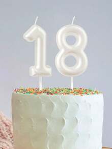 6cm White Numeral Candles 0-9, Birthday, Anniversary, Birthday Party Cake Decoration Candles