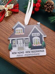 New Home, New Memories, New Beginnings, Christmas Acrylic Ornament,Christmas Home Decor 2025, Christmas Tree Hanging Decorations, Housewarming Gifts For New House, New Home Acrylic Ornament For New House Decor, Moving House Gift For Family Friends Christmas Decorations Room Decor