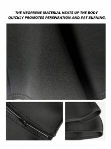 VBOSI 1 件氯丁橡胶拉链腰部支撑带 - 可调节压缩腹带，适用于男女健身配件 - 黑色 - 查看 5