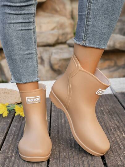 Fashionable & Cute Rain Boots For Women, Korean Style Outdoor Waterproof Non-Slip Soft Bottom Comfortable Rain Shoes