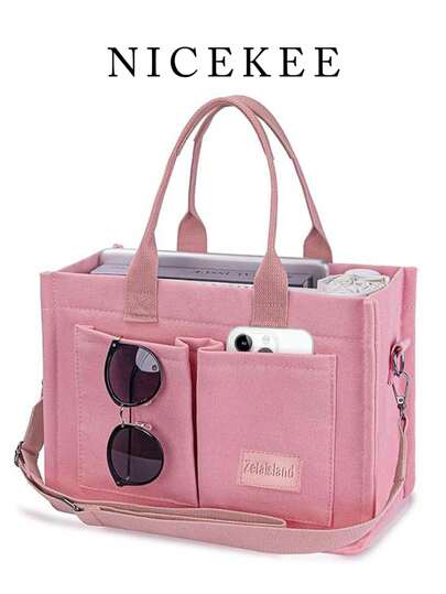 Versatile Vertical Stripes Hobo Shoulder Bag For Women Purse And Handbag, Large Capacity Multi-Pocket Canvas Shoulder Commuter Bag Handbags, Lightweight Casual Tote Shoulder Messenger Bag, Students School Laptop Bags Minimalist Sport Backpack With Multi Compartments & Multi Pockets,Preppy Book Bag For Book Week