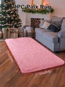 1pc Rug, Area Rug, Living Room Rug, Bedroom Rug, Room Decor, Solid Color Soft Modern Indoor Large Shaggy Rug For Bedroom Living Room Dorm Room, Fall Decor, New Year Winter Warm Decor, Halloween Gifts, Bedroom Decor, Christmas Decoration, Home Decorative Non-Slip Plush Fluffy Area Rugs Girl Pink Comfy Floor Carpet - 彩色 - 查看 32
