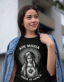 Our Lady Shirt 100% Cotton New Full - Black - View 1