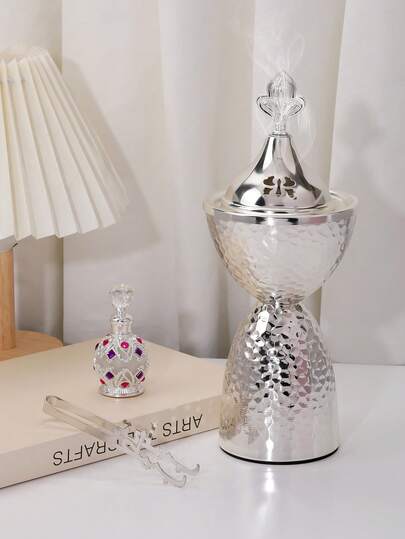 1 Set Of Nordic Silver Metal Incense Burner And Aroma Diffuser. It Is Perfect As An Incense Holder, Home Fragrance Or Home Decoration, Suitable For Home Decoration, Bedroom, Living Room (As A Centerpiece), Office, Yoga Studio And Party To Create An Elegant Atmosphere.
