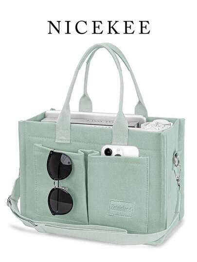 Versatile Vertical Stripes Hobo Shoulder Bag For Women Purse And Handbag, Large Capacity Multi-Pocket Canvas Shoulder Commuter Bag Handbags, Lightweight Casual Tote Shoulder Messenger Bag, Students School Laptop Bags Minimalist Sport Backpack With Multi Compartments & Multi Pockets