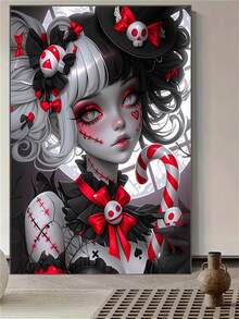 1 套 5D 钻石画工具套件，全钻钻石画画布，钻石刺绣手工墙饰，适合初学者，是客厅、卧室、书房装饰的理想礼物 - 彩色 - 查看 3