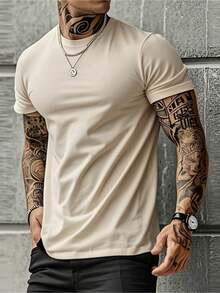 5-Pack Unisex Heavy Cotton T-Shirts - Men's Women's Classic Solid Color Crew Neck Tee - Casual Sports Pullover, All-Season Loose Fit, Regular Length Short Sleeve - nhiều màu 2 - Xem 5