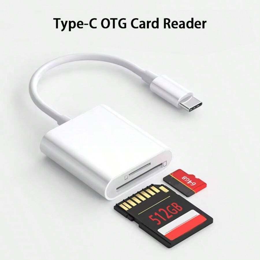 huaxunyuan USB-C Card Readers, USB C To SD Card OTG SD/TF Memory Adapter Compatible With Ipad Pro, And Other Tablets.