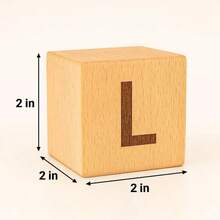 Bloques de construcción personalizados con apellido, capaces de grabar nombres y fechas, diseño de esquinas redondeadas, decoración para bodas y fiestas, decoración personalizada para sala de juegos y regalos de cumpleaños, regalos de madera natural para parejas, anuncios de embarazo, regalos para nuevas madres, actividades artísticas para niños - Color de la madera - Ver 7