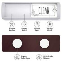 1pc Dishwasher Magnet Clean Dirty Sign, Clean Dirty Magnet For Dishwasher Universal Dirty Clean Dishwasher Magnet Indicator For Kitchen Organization - Multicolor - View 8