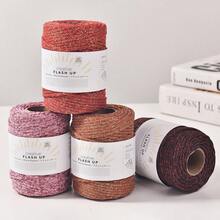 60m 3mm Metallic Gold Tinsel Thread, Shiny DIY Crochet Cord For Bags, Crafts, Multi-Color Options - Suitable For Crochet Bags, Handicrafts - Multicolor - View 3