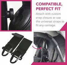 Baby &Amp; Beyond Essential Bag, Compatible With Doona Car Seat Stroller, With Additional Hooks And Straps To Be Compatible With Any Universal Stroller, Converts Into Tote Diaper Bag - 紅白色 - 查看 3