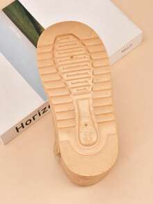 1双卡其色冬季雪地靴，保暖防滑软底，男女童时尚款 - 卡其色 - 查看 6