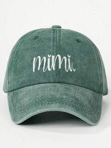 1顶水洗棒球帽 - 字母Logo棒球帽，舒适透气男女通用卡车帽，复古风格，适合户外运动和休闲穿着