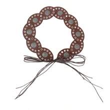 1pc Western Cowgirl Style Retro Waist Belt, American Vintage Metal Rivet Eyelet Patchwork Wide Waist Band, Punk & Personalized Summer, School Fall, Autumn, Halloween - A - View 16