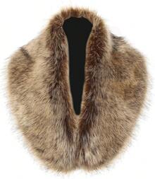 Young Faux Fur Collar Women's Neck Warmer Scarf Wrap - 自然 - 查看 8