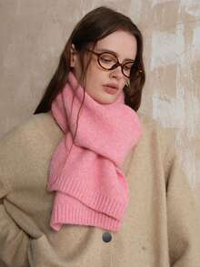 1 szt. damski szalik z mieszanki wełny w jednolitym kolorze, dzianinowy, swobodny i uroczy, miękki i przytulny, wysokiej jakości, odpowiedni na wyjścia, do codziennego dojazdu do pracy jesienią/zimą. Damskie szaliki zimowe